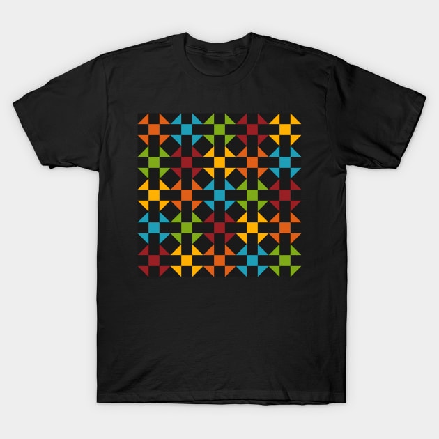 Geometric Pattern: Quilt: Winter T-Shirt by Red Wolf